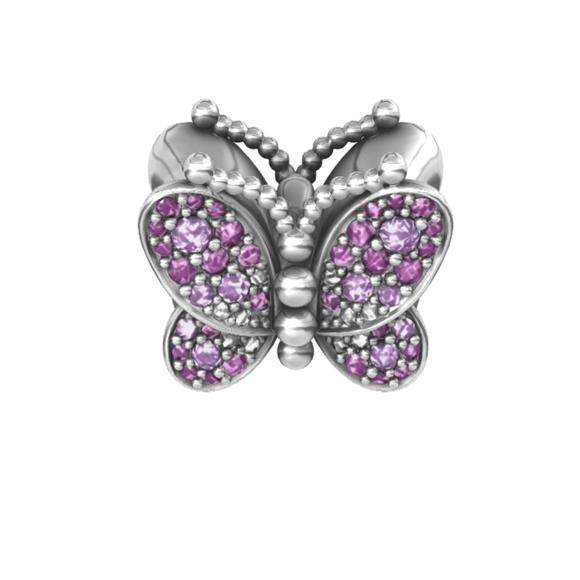 Pandora Pink Pavé Butterfly Charm - Picture 3 of 4